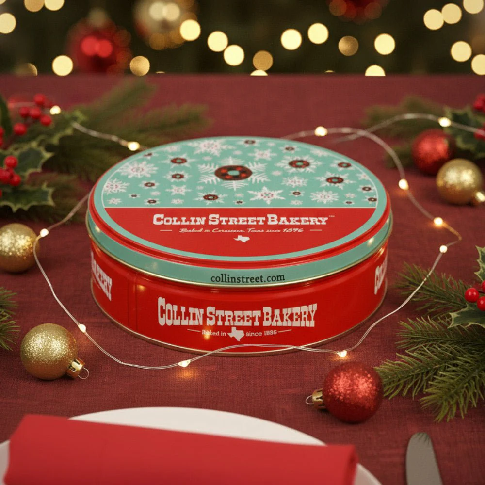 Classic Fruitcake in Snowflake Tin - Image 3